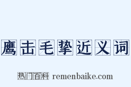 鹰击毛挚近义词是什么意思的图片